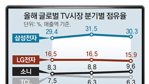 지구촌 ‘삼성TV 천하’… 점유율 2분기 연속 30%대