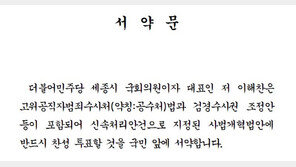 친여단체, 의원들에 ‘공수처법 찬성 서약서’ 강요 논란