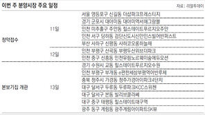 [부동산 캘린더]군포-인천 등 전국 13곳 1만1126채 분양