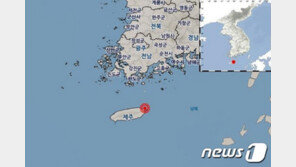 제주시 동쪽 36㎞ 해역서 규모 2.1 지진…피해 없어