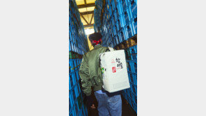 ‘참이슬’ 가방 메고… ‘곰표 밀가루’ 옷 입고