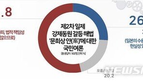 日강제징용 해법 ‘문희상안’ 반대 53.8% vs 찬성 26.0%