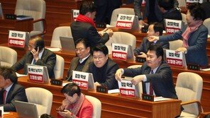 “숫자 힘으로 폭주”…한국당, 정세균 동의안·패트 처리에 반발