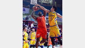 [포토] 골밑 슛하는 할로웨이