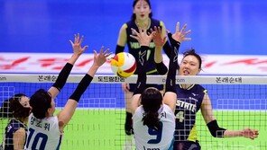 현대건설 양효진·정지윤의 중앙돌파로 GS칼텍스 3-0 완파, 다시 1위로