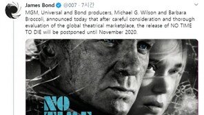 ‘세계 최고의 첩보원’ 제임스 본드도 코로나에 발목 잡혔다