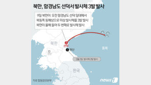 합참 “北발사체 3발, 고도 50㎞로 200㎞ 비행…동계훈련 일환”