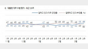 文대통령 국정지지율 2주째 49%…코로나19 대처 긍정평가