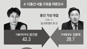 윤건영 43.3%-김용태 28.7%… 尹 “삶의질 개선” 金 “구로 재설계”