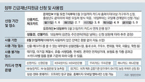 재난지원금, 11일부터 신청… 카드사 앱-홈피서 이번주만 5부제