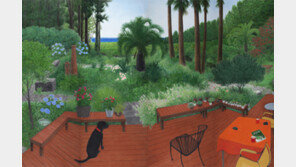 캔버스 8개 이어붙인 세로 3m-가로 5m 대작 눈길