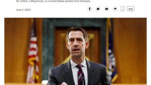 “군대 동원해 시위 진압하라” NYT 코튼 의원 칼럼에 기자들 강력 반발