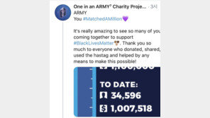 방탄소년단 따라 ‘아미’도 100만달러 기부…BLM 캠페인