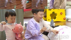 도경완·장윤정 딸 하영, 오빠 연우 복붙…도플갱어 남매