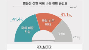 4·27 판문점선언 국회 비준…찬성 41.4%, 반대 31.1%