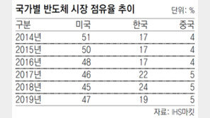 美-中 정부는 팍팍 미는데… 韓반도체 고군분투