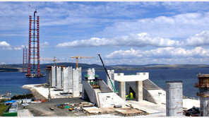 대림산업-SK건설, 세계 최대 터키 차나칼레대교 주탑 완성