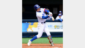 [포토] 김현준 ‘기분좋은 첫 타점~’