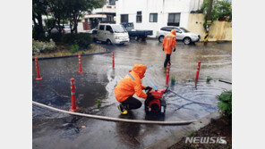 제주, 시간당 20㎜ 호우로 도로침수 등 피해 잇따라