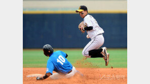 [포토] 유준서 ‘병살처리 실패’ 
