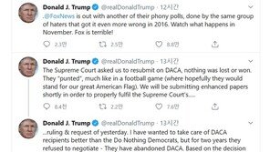 트럼프, 연방 대법원 제동에 다카 폐지 재추진 천명