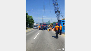 부산서 상하수도 관로공사 중 크레인 줄 끊겨…1명 숨져