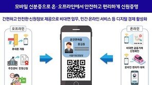 내년부터 ‘모바일 운전면허증’ 꺼내 쓴다