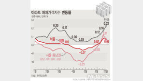 “집값 안정시킬 것” ‘6·17대책’ 일주일, 아파트 매매전세 모두 올라