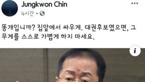 진중권이 불쾌한 홍준표 “X개처럼 시도 때도 없이 짖고 아무나 문다”