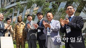 한국 첫 여성비행사 권기옥 동상 제막