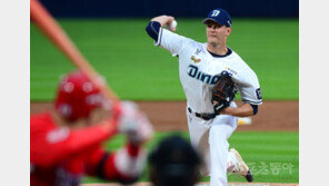 [포토] 루친스키 ‘KIA전 반드시 승리할테야~’