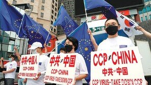 “홍콩 보안법 폐지하라” 주한 중국인 서울 도심서 집회