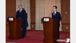 조세영 “방위비 협상 조속 타결 노력”…비건 “한미 약속 철통같다”