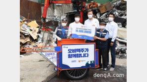 오비맥주, ‘캔크러시 챌린지’ 캠페인 적립 기부금 전달