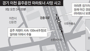 음주운전 차에… 새벽 도로변 달리던 마라토너 3명 참변