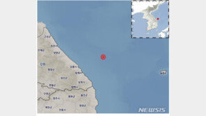 동해 북동쪽 57㎞ 해역서 리히터 규모 2.7 지진