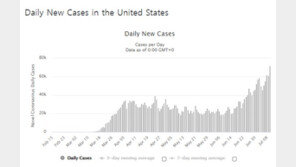 미국 일일 확진자 7만명마저 돌파…사상 최다