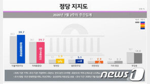 민주당 지지율 39.7% 한 주 만에 상승 전환…서울서 큰 폭 올라