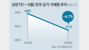 상가 거래도 찬바람… 상반기 6.7% 줄어