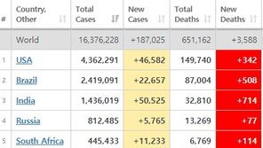 미국 5일 연속 사망자 1000명 상회