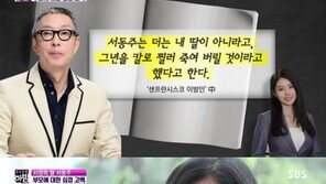 ‘한밤’ 서동주, 서세원 얘기 담은 에세이 출간…“母 서정희 울었다고 하더라”