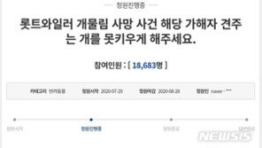 소형견 죽인 로트와일러…“그 개 못키우게 하라” 청원