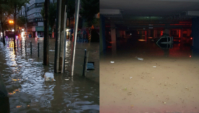 구조용 보트까지… 시민들이 공개한 대전 폭우 상황 (영상)