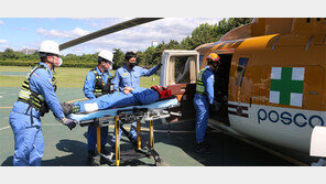 포스코 자사헬기 응급헬기로 활용