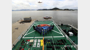 구명조끼-잠수복 등 인명구조 장비를 한눈에… 목포해경의 ‘테트리스 챌린지’