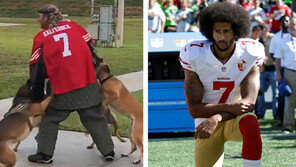 ‘무릎 꿇기’ 주도 선수를 군견 표적 삼은 네이비실