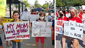 “엄마는 수학을 몰라요” 美 학교 가고 싶은 아이들과 말리는 교사들