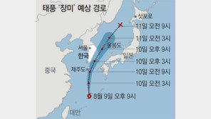 태풍 장미, 통영 인근 상륙해 포항으로 빠져나갈 듯