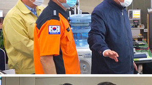 호남지역 수해 상황 살피는 이낙연-김부겸