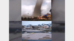 中 거대 회오리바람 가옥 100여채 삼켜…‘초토화’ (영상)